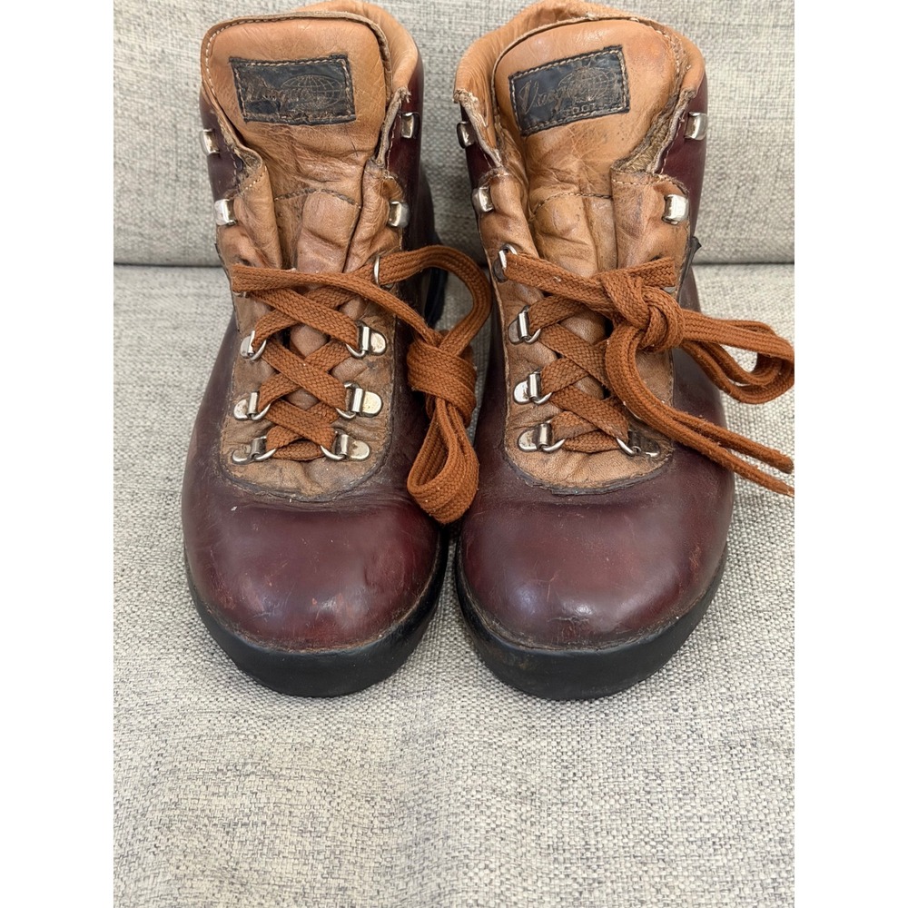 Vintage Vasque Skywalk sz 8M Gore-Tex Hiking Boots Made in Italy Burgundy